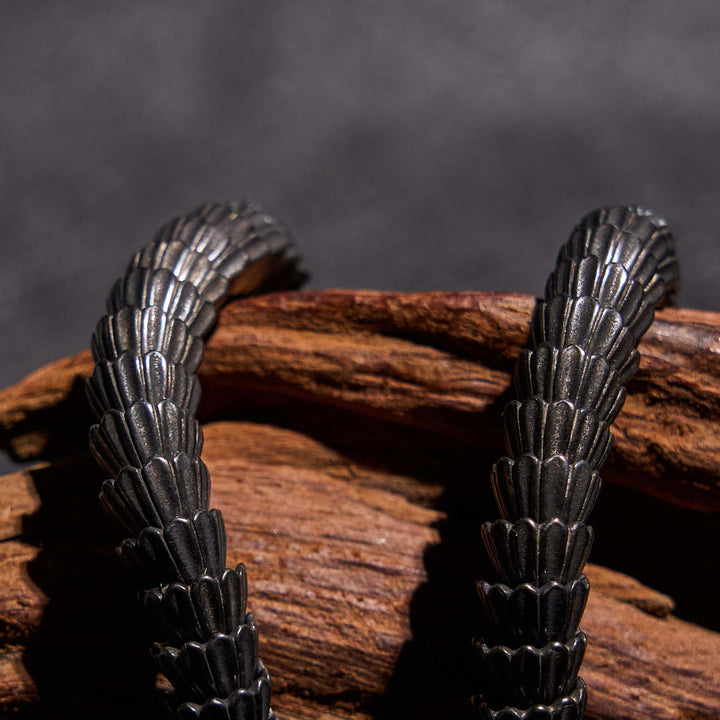 WorldNorse Vintage Stainless Steel Snake Chain Necklace & Bracelet