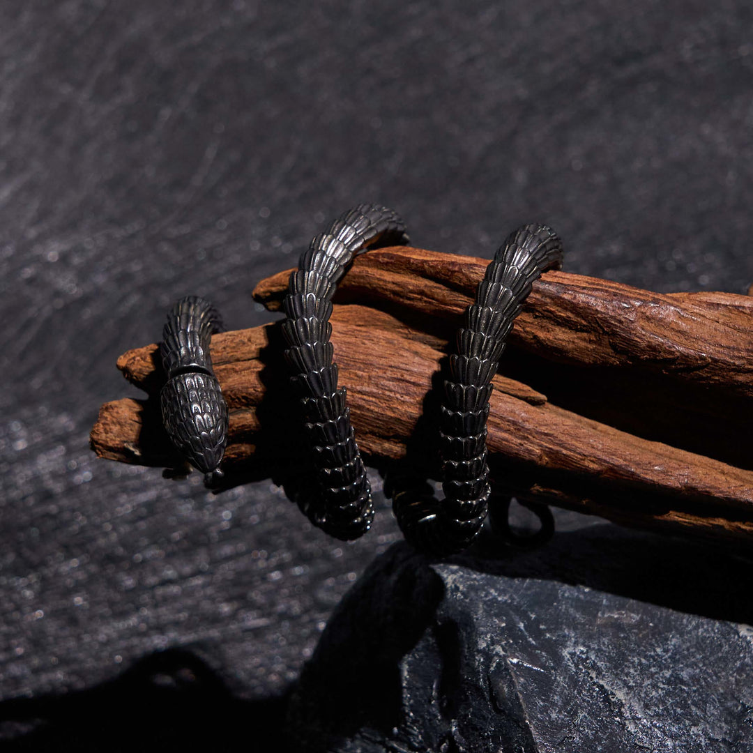 WorldNorse Vintage Stainless Steel Snake Chain Necklace & Bracelet