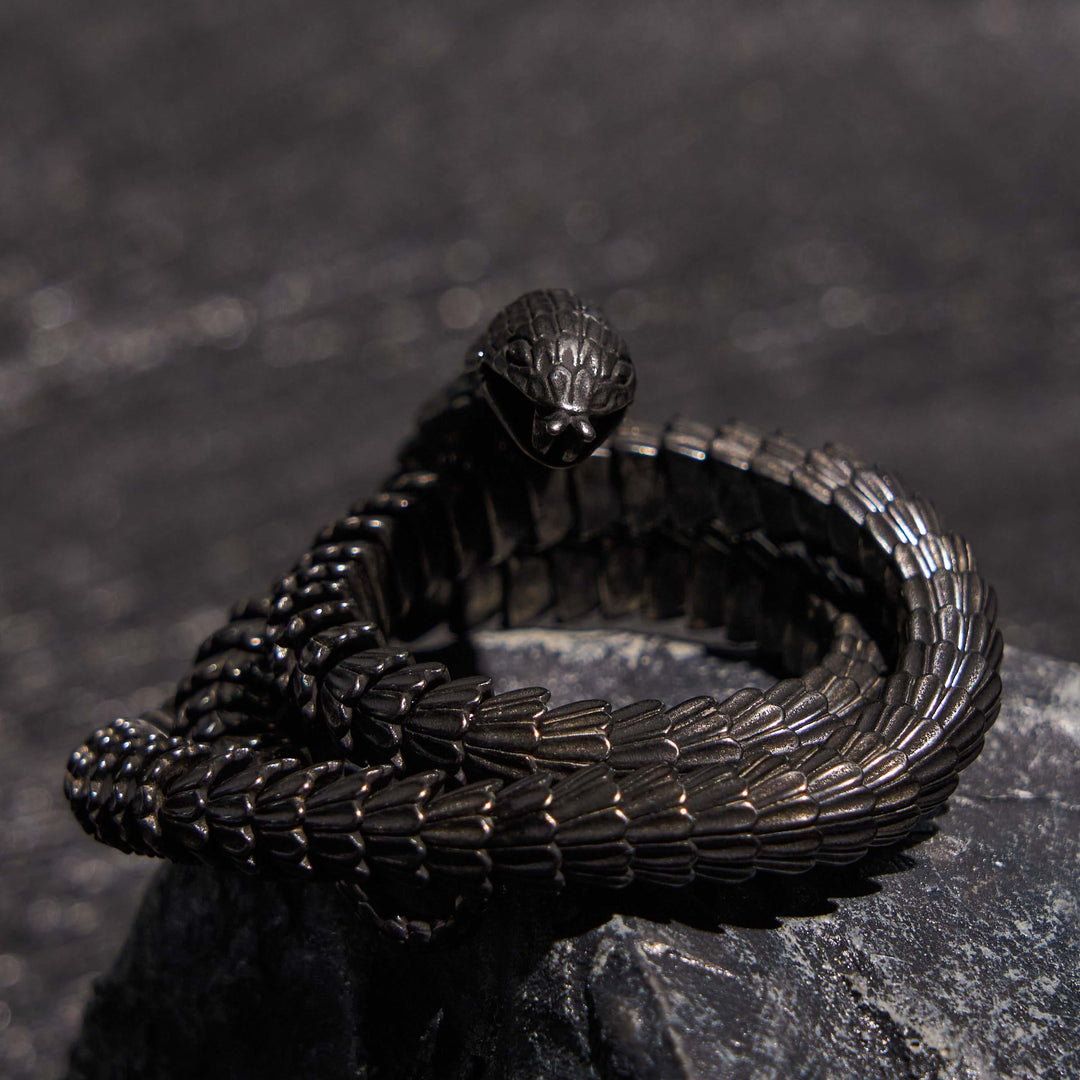 WorldNorse Vintage Stainless Steel Snake Chain Necklace & Bracelet