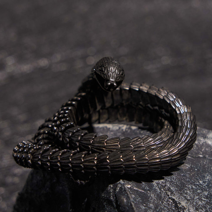 WorldNorse Vintage Stainless Steel Snake Chain Necklace & Bracelet