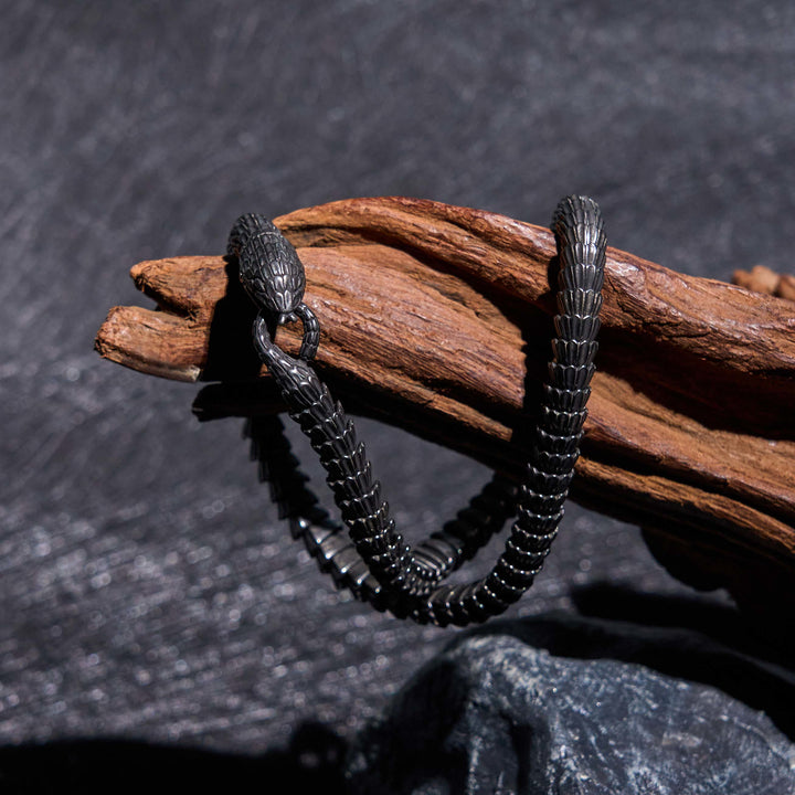 WorldNorse Vintage Stainless Steel Snake Chain Necklace & Bracelet