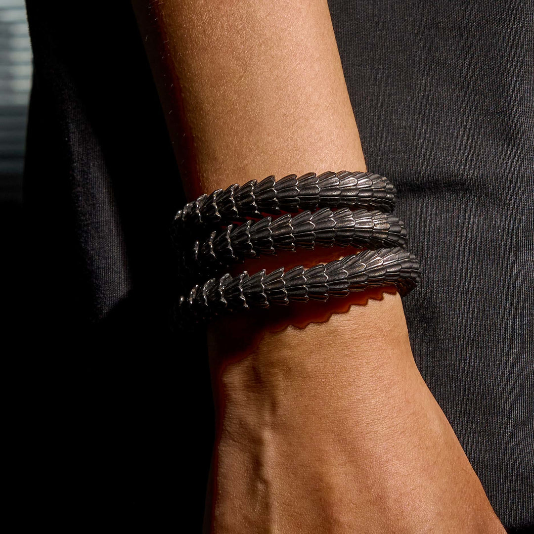 WorldNorse Vintage Stainless Steel Snake Chain Necklace & Bracelet