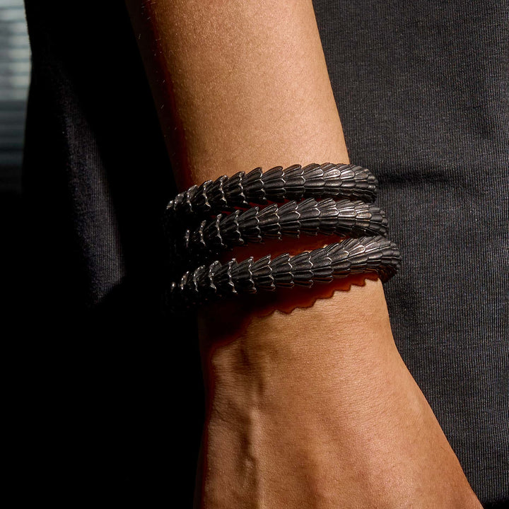 WorldNorse Vintage Stainless Steel Snake Chain Necklace & Bracelet
