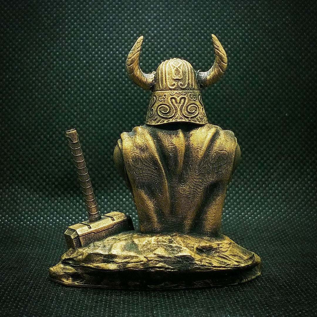 WorldNorse Thor Hammer Halfbody Statue Resin Sculpture - image 3