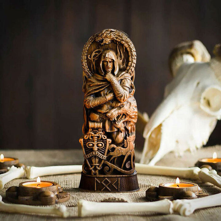 WorldNorse God Thor Statue In Battle With Jormungand Sculpture - Loki - image 6