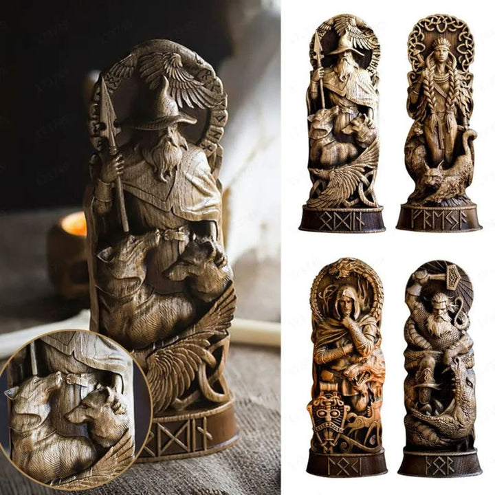 WorldNorse God Thor Statue In Battle With Jormungand Sculpture - image 24