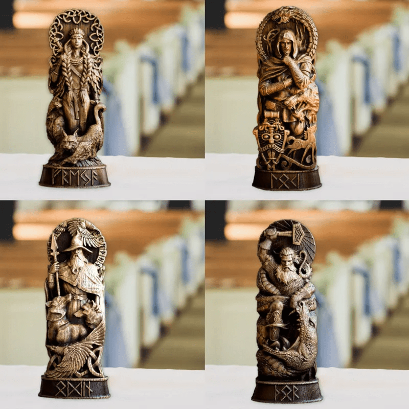 WorldNorse God Thor Statue In Battle With Jormungand Sculpture - image 4