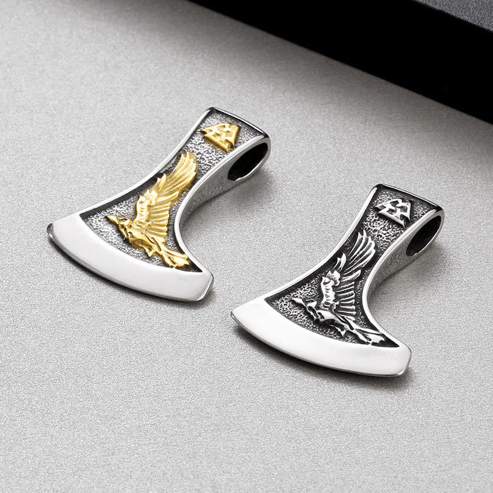 WorldNorse Viking Axe With Wolf And Raven Necklace - image 9