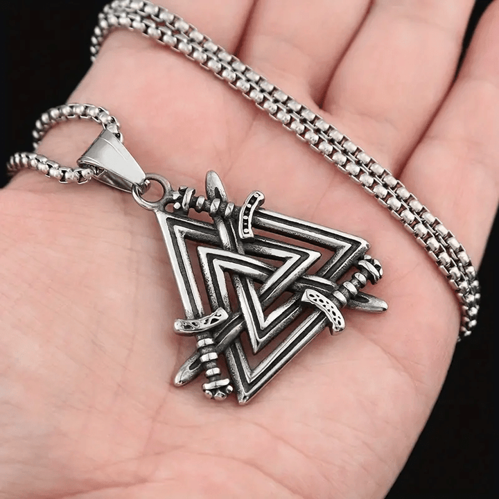 WorldNorse Valknut With Sword Necklace - image 3