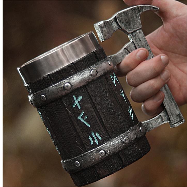 WorldNorse Nordic Viking Rune Hammer Mug - image 3