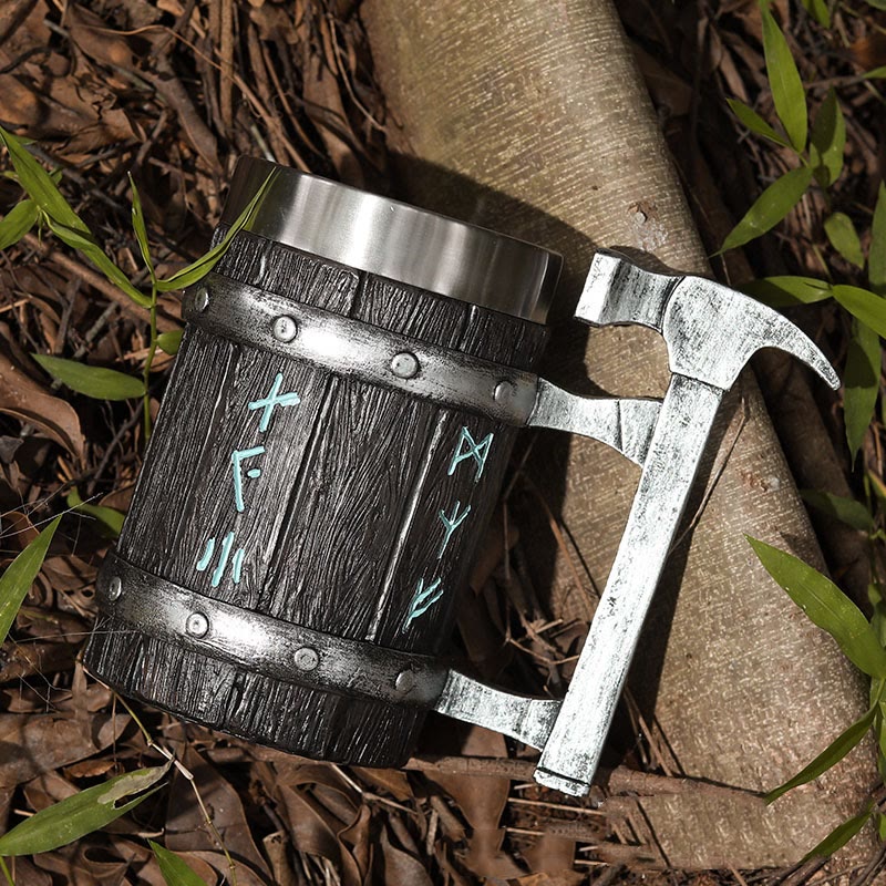 WorldNorse Nordic Viking Rune Hammer Mug - image 1