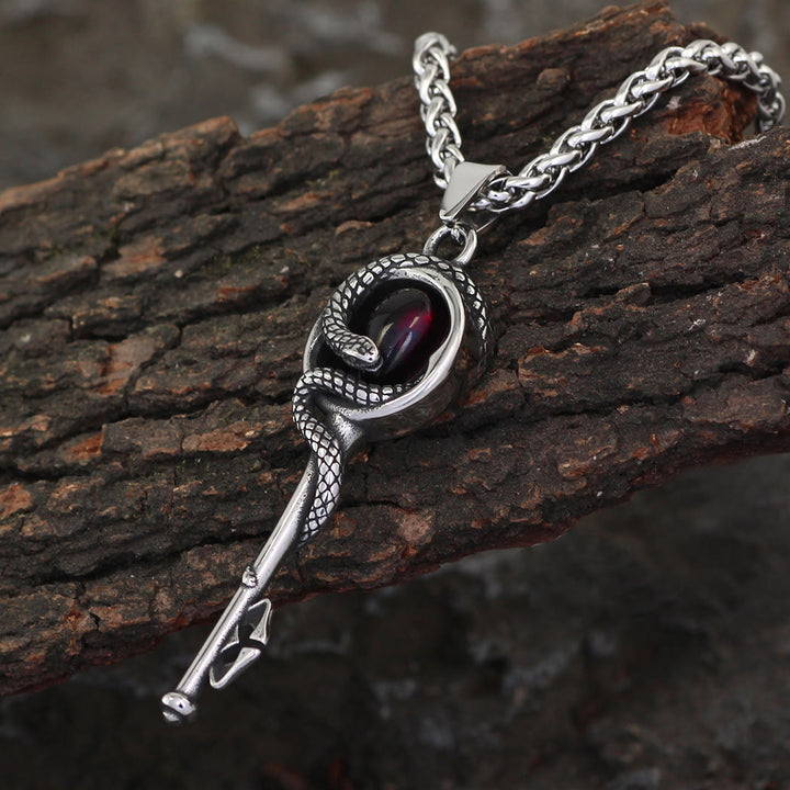 WorldNorse Snake Serpent Coil Key Necklace - image 3