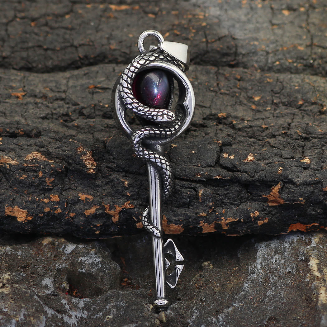 WorldNorse Snake Serpent Coil Key Necklace - image 2