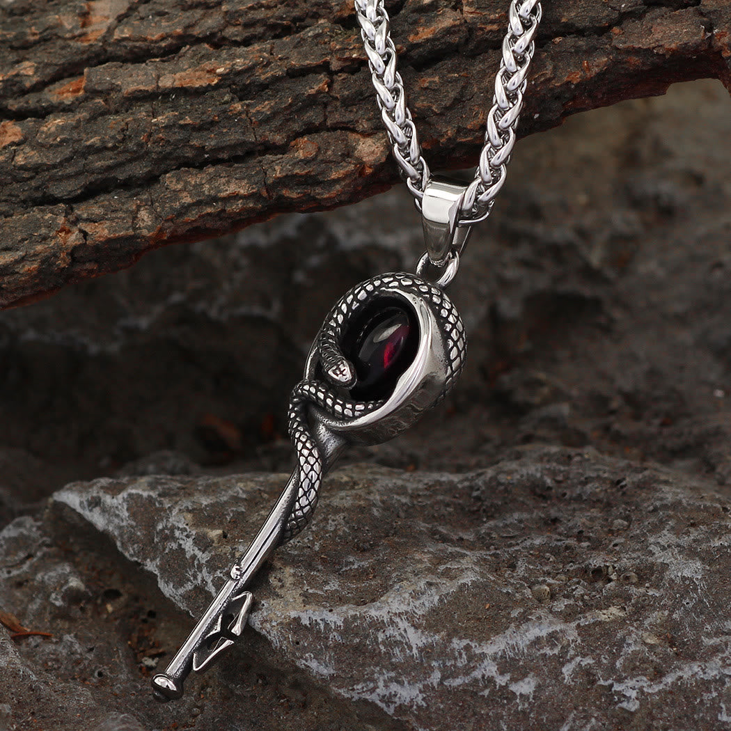 WorldNorse Snake Serpent Coil Key Necklace - image 1