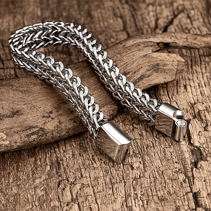 WorldNorse Classic Double Row Wheat Chain Bracelet - image 5