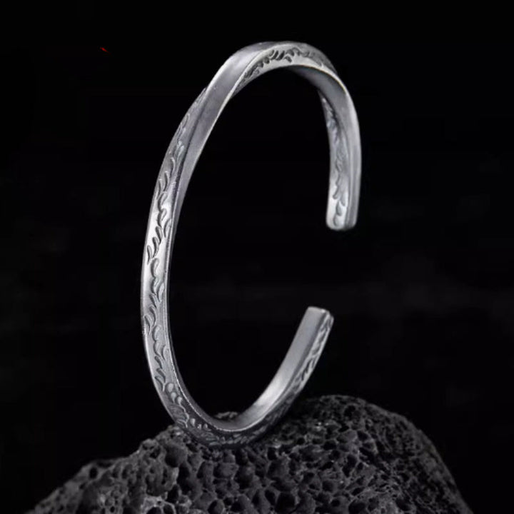 WorldNorse Viking War Arabesque Bracelet - Retro Silver - image 0