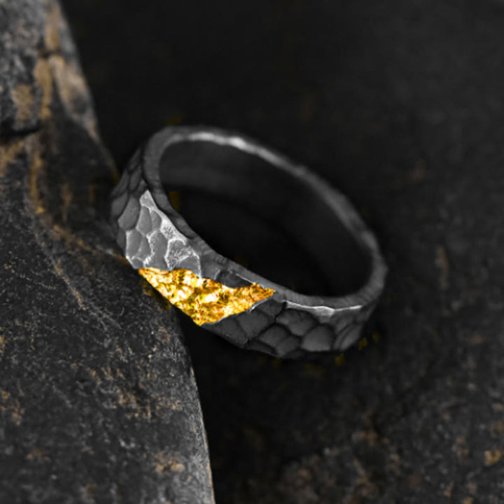 WorldNorse 999 Sterling Silver Moonlit Mountain Ring