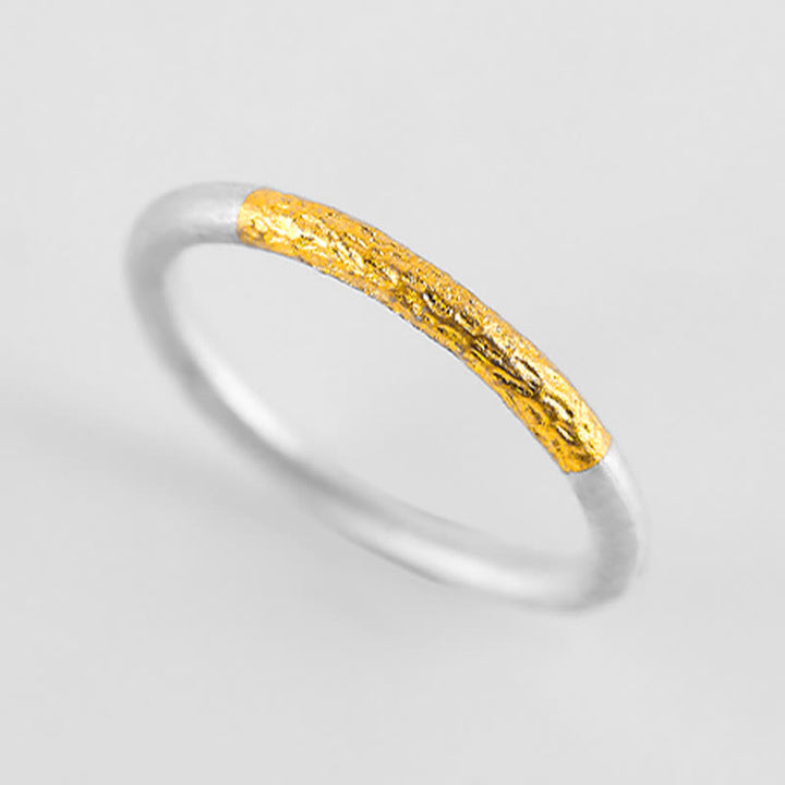 WorldNorse Handcrafted 999 Silver True Self Ring - White&Gold - AU Size V1/2 (US 11) - image 5