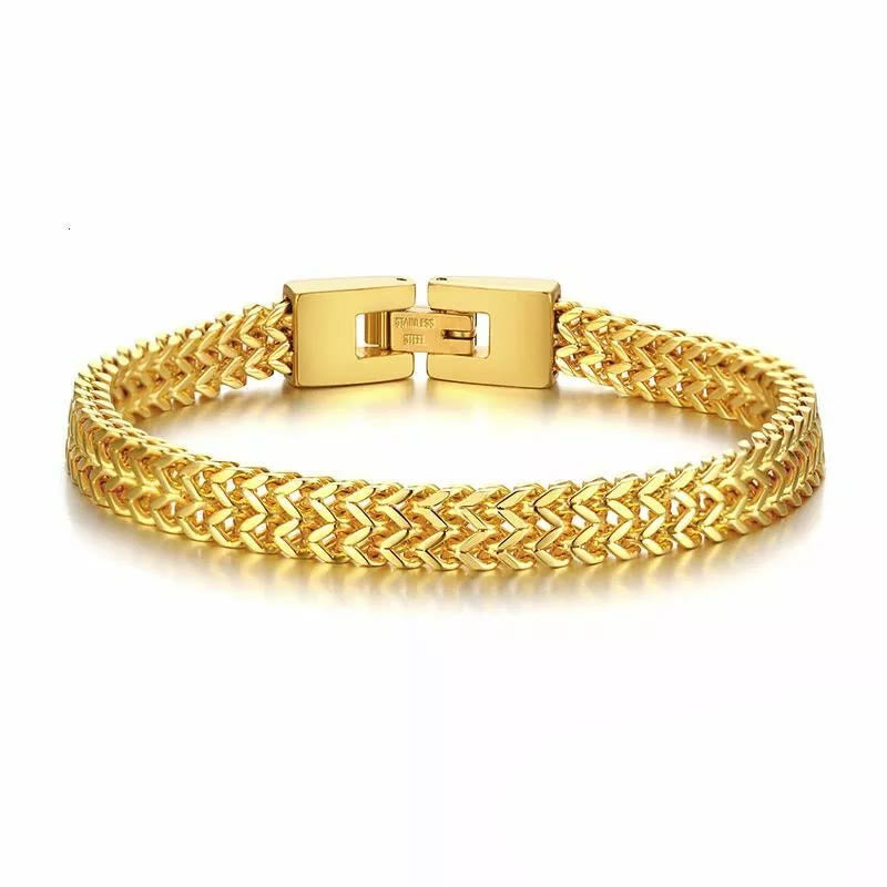 WorldNorse Stainless Steel Wheat Bracelet - Gold - 21cm - image 2