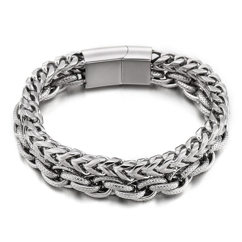 WorldNorse Heavy Chain Link Stainless Steel Bracelet - Silver - 23cm - image 6