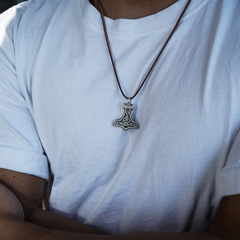 WorldNorse Handcrafted 999 Silver Mjolnir Necklace - image 1