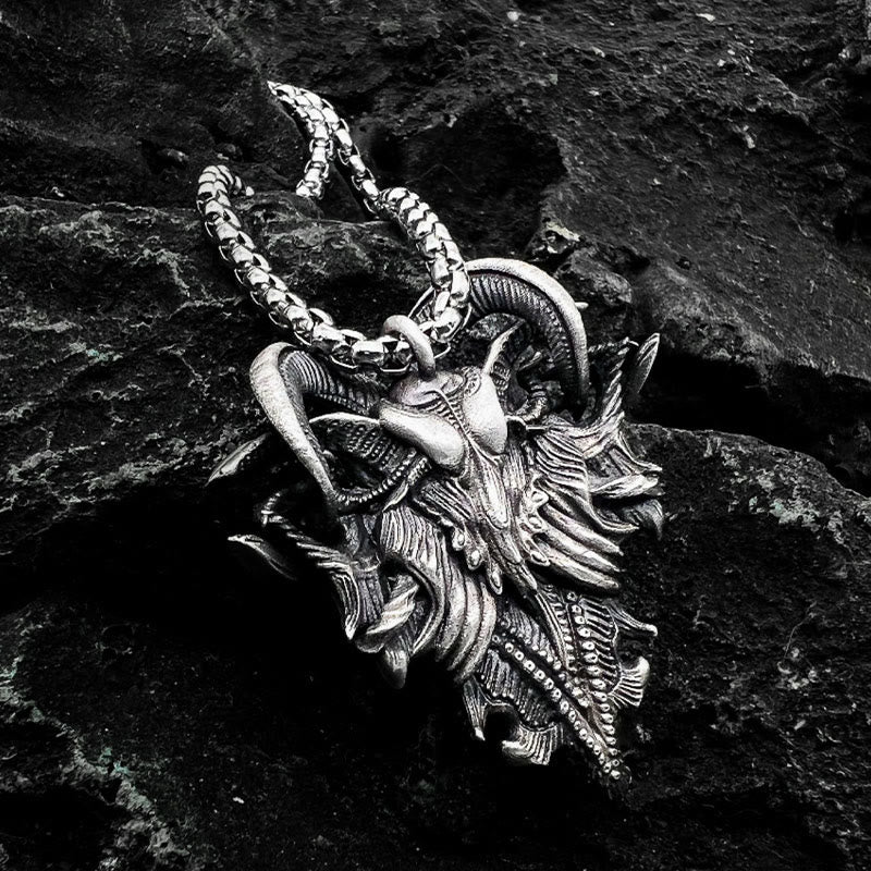 WorldNorse 925 Sterling Silver Sheep Head Necklace