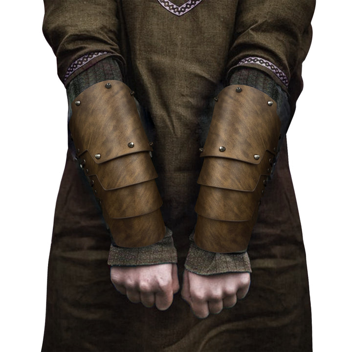 WorldNorse Four layers Eco Leather Arm Bracers