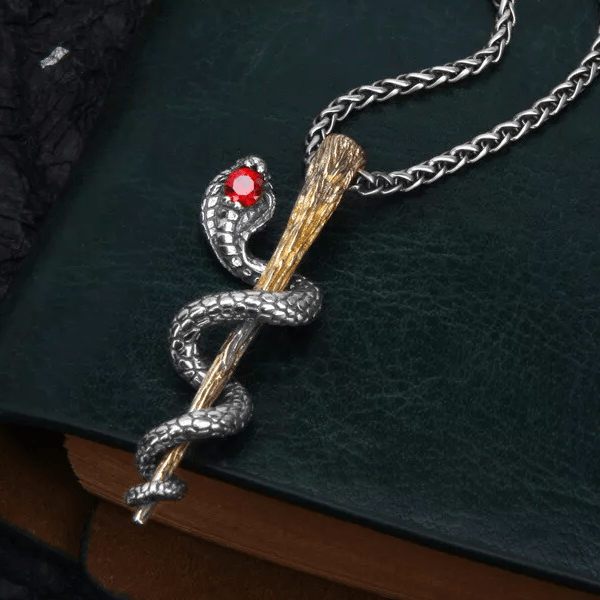 WorldNorse Ancient Egypt Staff Of Snake Protection God Necklace - image 8