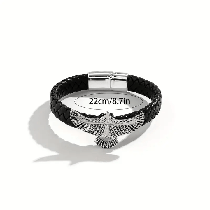 WorldNorse "Soaring Freedom" Eagle Leather Bracelet - image 5