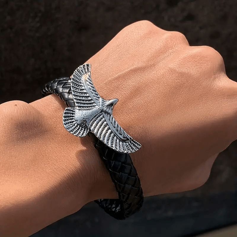 WorldNorse "Soaring Freedom" Eagle Leather Bracelet - Eagle - image 0