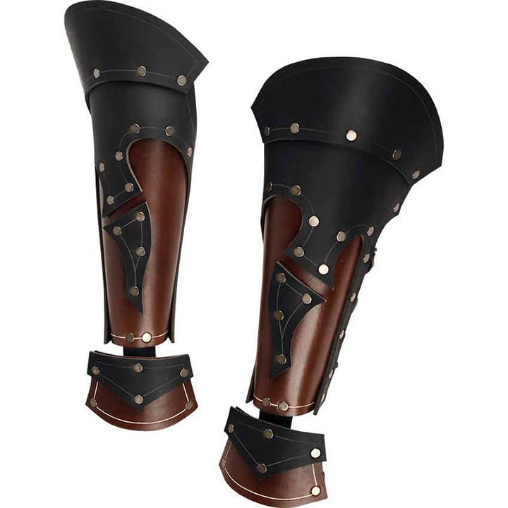 WorldNorse Viking Armor Eco Leather Arm Bracers - Brown - image 0