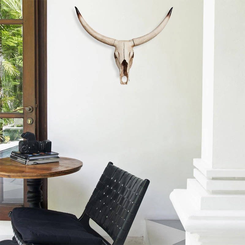 WorldNorse Antique Bull Skull Hang Wall Decor - 50cm - image 0