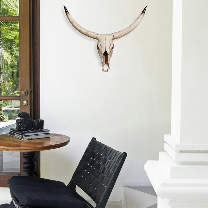 WorldNorse Antique Bull Skull Hang Wall Decor - 50cm - image 0
