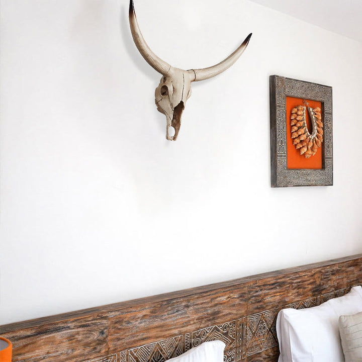 WorldNorse Antique Bull Skull Hang Wall Decor - image 5