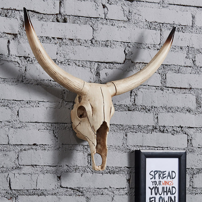 WorldNorse Antique Bull Skull Hang Wall Decor - image 3