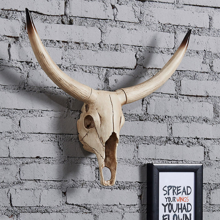WorldNorse Antique Bull Skull Hang Wall Decor - image 3