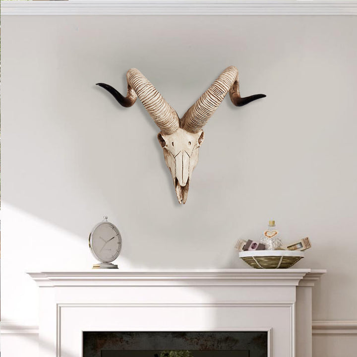 WorldNorse Ram Sheep Skull Wall Sculpture Decor - image 1