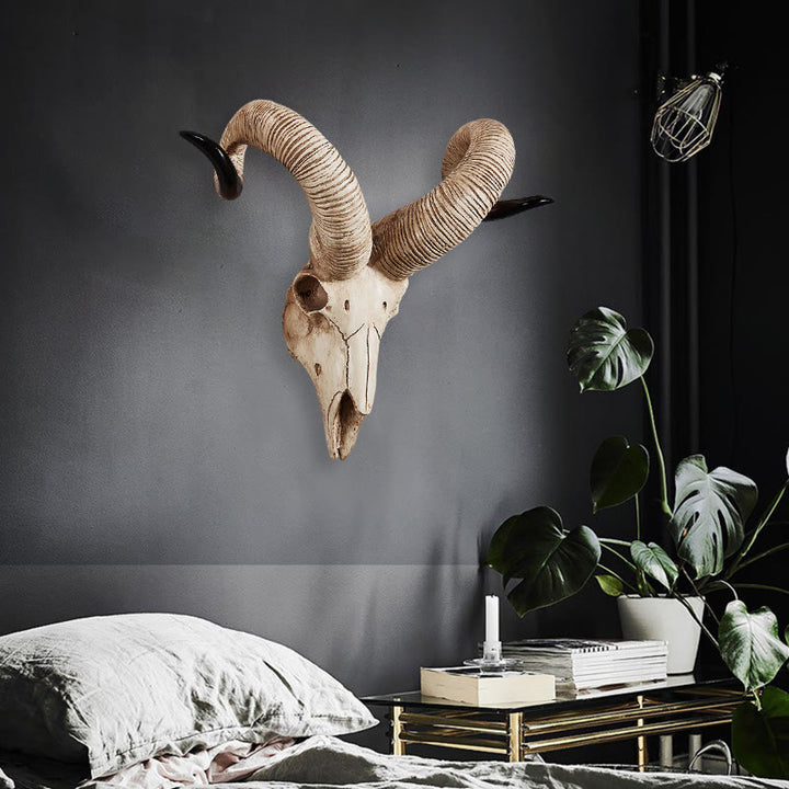 WorldNorse Ram Sheep Skull Wall Sculpture Decor - image 5