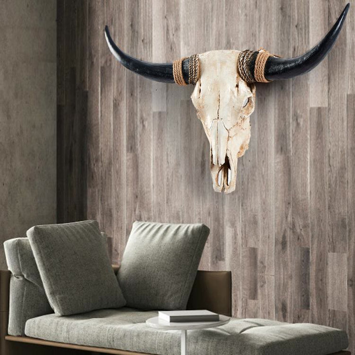 WorldNorse Long Horn Cow Skull Wall Decor - image 3