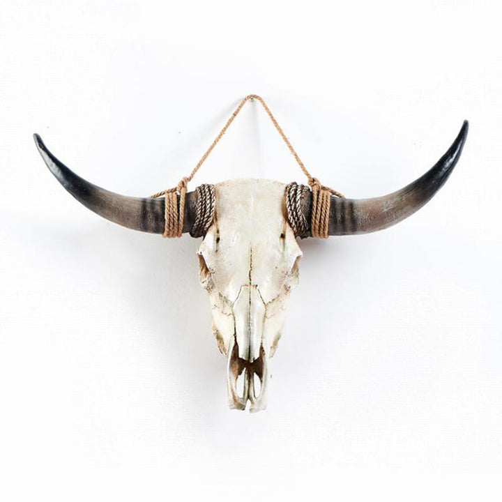 WorldNorse Long Horn Cow Skull Wall Decor - Brown Horn - Integrated - image 9