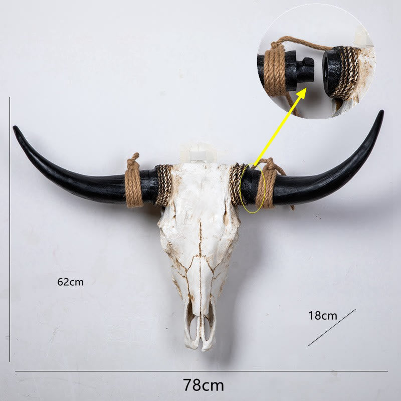 WorldNorse Long Horn Cow Skull Wall Decor - image 1