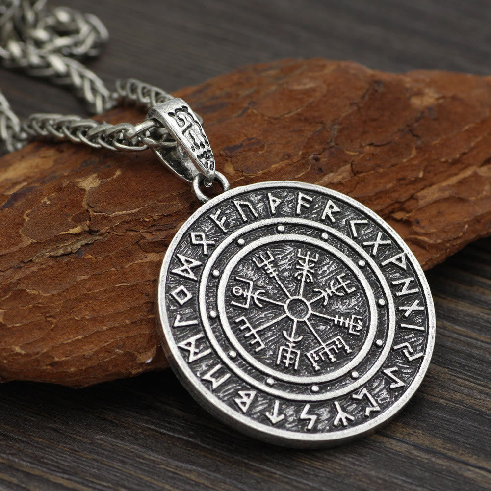 WorldNorse Vegvisir Rune Round Necklace - image 1