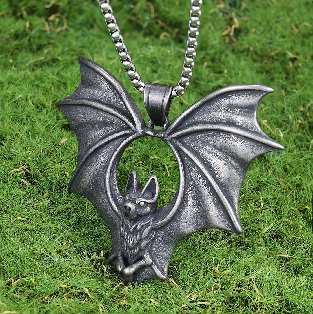 WorldNorse Gothic Dark Bat Necklace - image 2