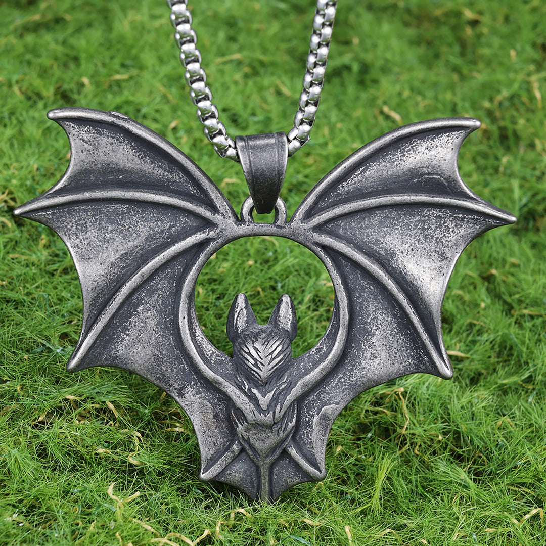 WorldNorse Gothic Dark Bat Necklace - image 3