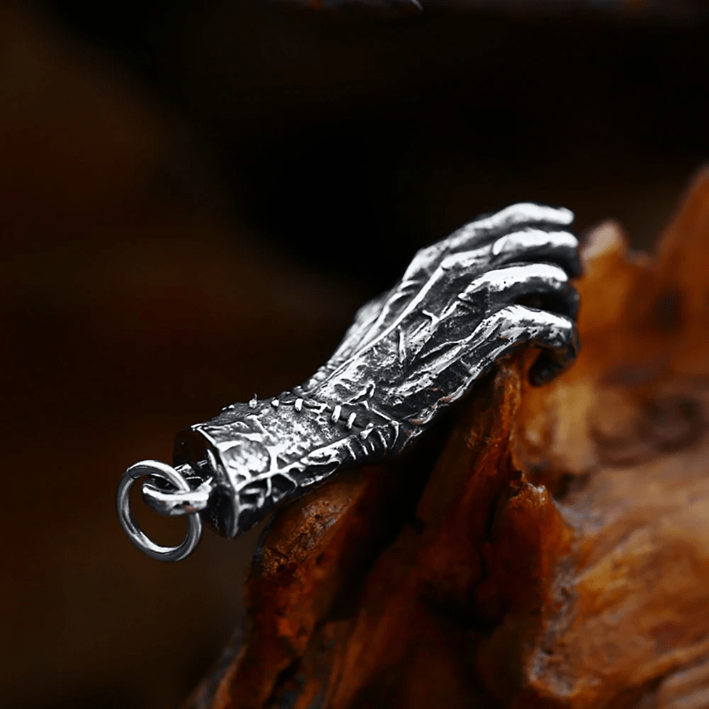 WorldNorse Skull Hand Bone Necklace - image 3