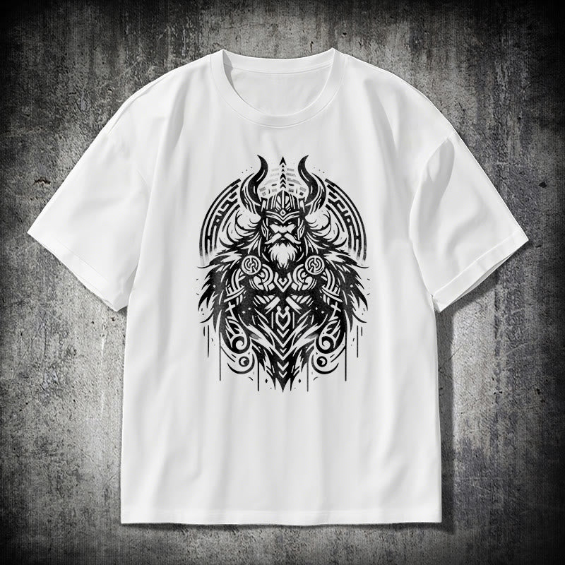 WorldNorse Odin Warrior Viking Style T-shirt - White - 2XL - image 9