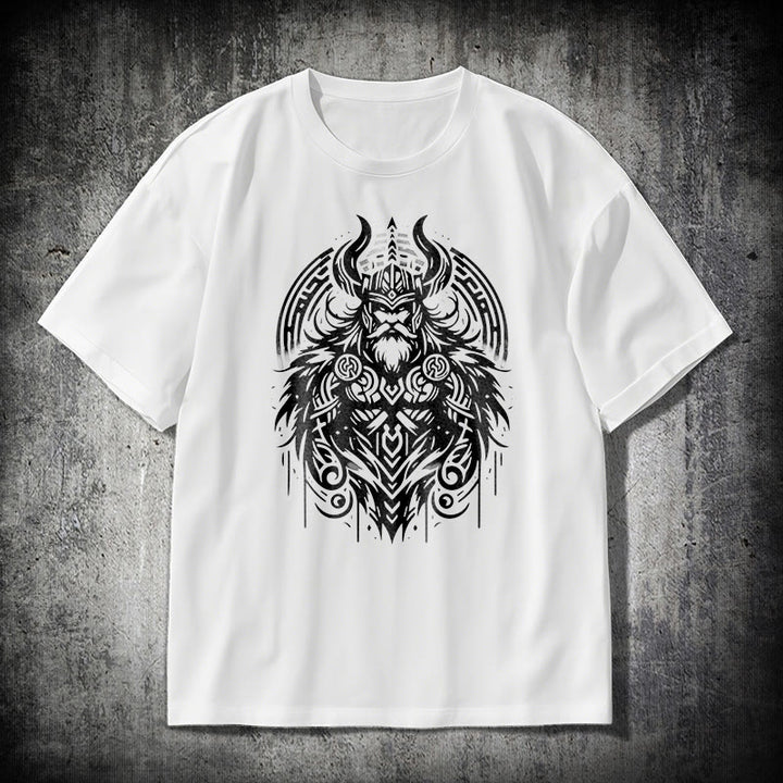 WorldNorse Odin Warrior Viking Style T-shirt - White - 2XL - image 9