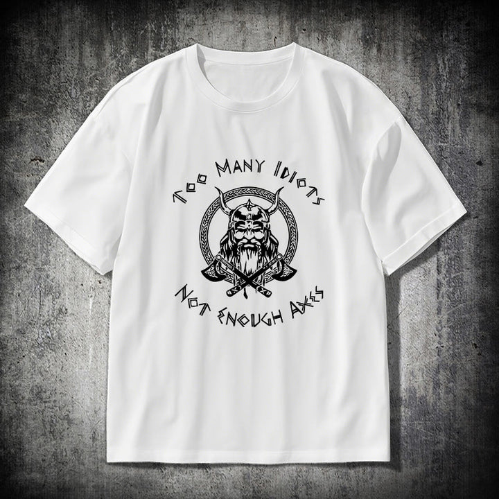 WorldNorse Viking Rune With Warrior Axe T-shirt - White - 2XL - image 9