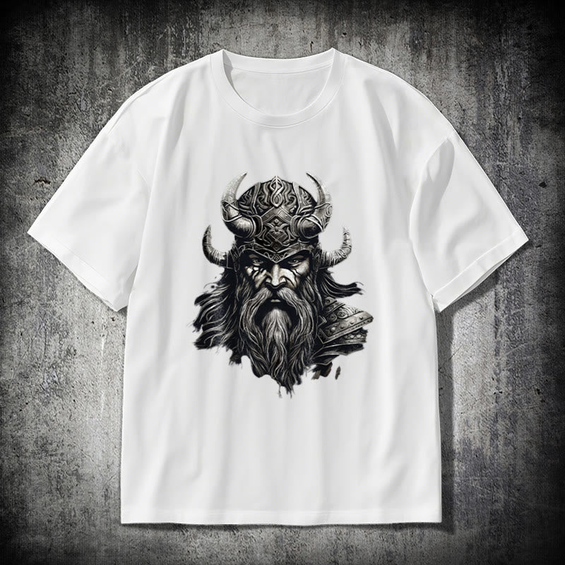WorldNorse Odin King Viking God Warrior T-shirt - White - 2XL - image 9