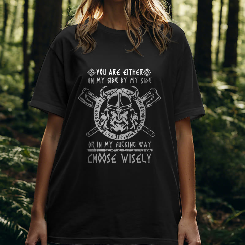 WorldNorse Vikings Rune Odin Symbol Axe T-shirt - image 7